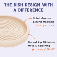 Lick Dish, Silicone Lick Mat + Slow Feeder for Cats & Small Dogs - Almond / Small - image 4