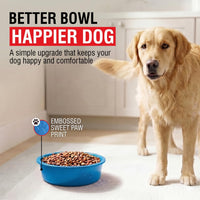 Loving Pets Dolce Luminoso Dog Bowl, Non-Skid Plastic Bowl - Large / Blue - image 3