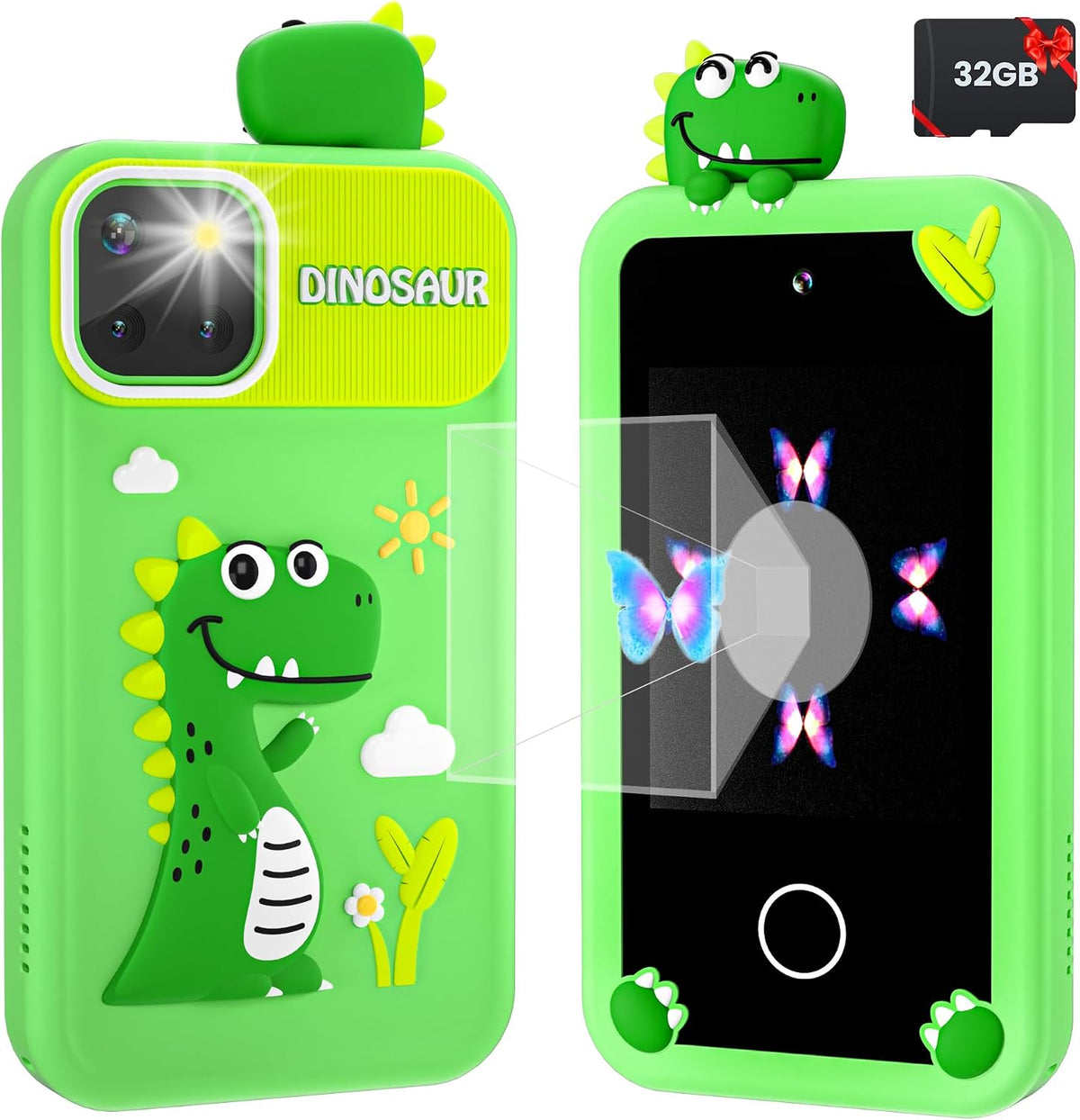 MOREXIMI pink kids smart phone with 2.8 inch touchscreen and holographic pyramid - view 2