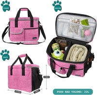 PetAmi Dog Travel Bag Organizer, Pet Supplies Diaper Tote - Medium - 14.5"L x 8.0"W x 12.0"H / Pink - image 2