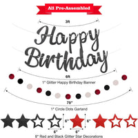 Halloween Birthday Banner - Red & Black / Star - image 2