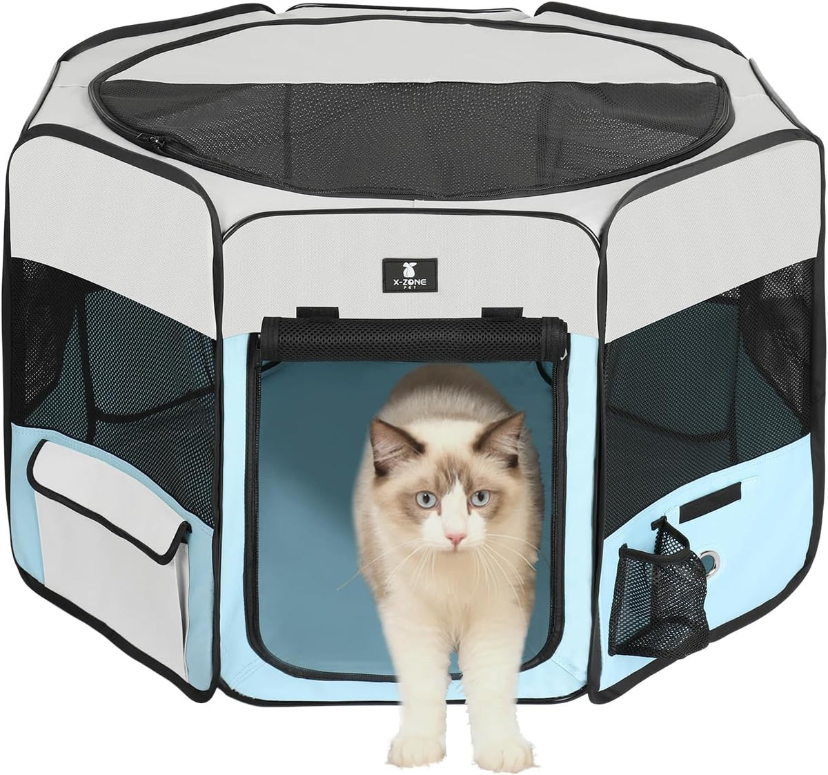 X-ZONE PET Foldable Dog Playpen - XL / Blue