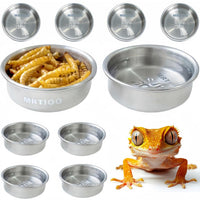 Lizard Crested Gecko Food Water Feeding Cups - 0.5oz SUS 10 Cups
