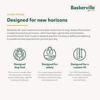 Baskerville Classic Basket Muzzle - Dog can Pant and Drink, Prevents Biting and Food Waste Scavenging, Strong TPR, Ideal for Longer Nosed Dogs, Breathable Dog Training Muzzle for Medium Dogs (Size 5)