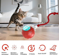 3-Pack Interactive Cat Toys Ball - 2025 New Gen with Smart Obstacle Avoidance & Auto Wake-Up,Includes 4 Speedy Tail 2.0 Ropes,Cat Spiral Spring 12Pcs, Ideal Kitten Toys for Bored Indoor Cats