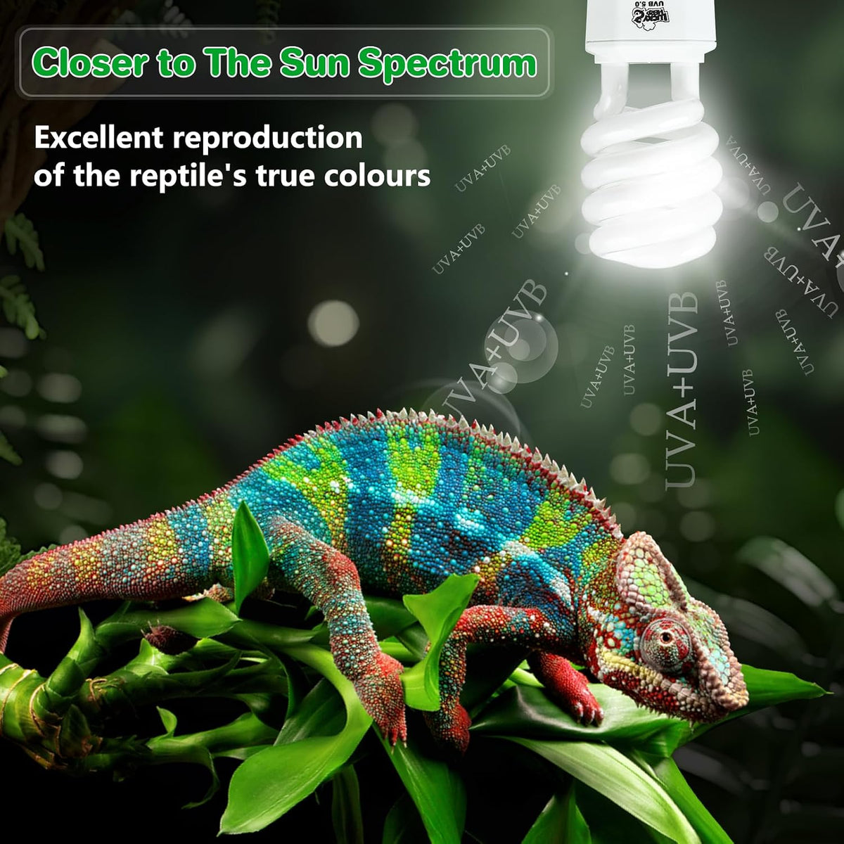 LUCKY HERP UVA UVB Reptile Light 10.0 - UVB5.0 23W - image 2