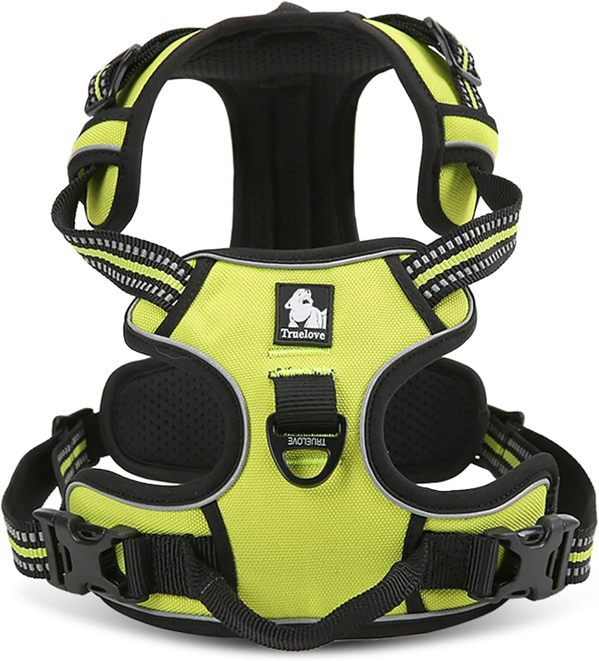 TRUE LOVE Adjustable No-Pull Dog Harness Reflective Pup Vest - XL / Neon Yellow - image 3