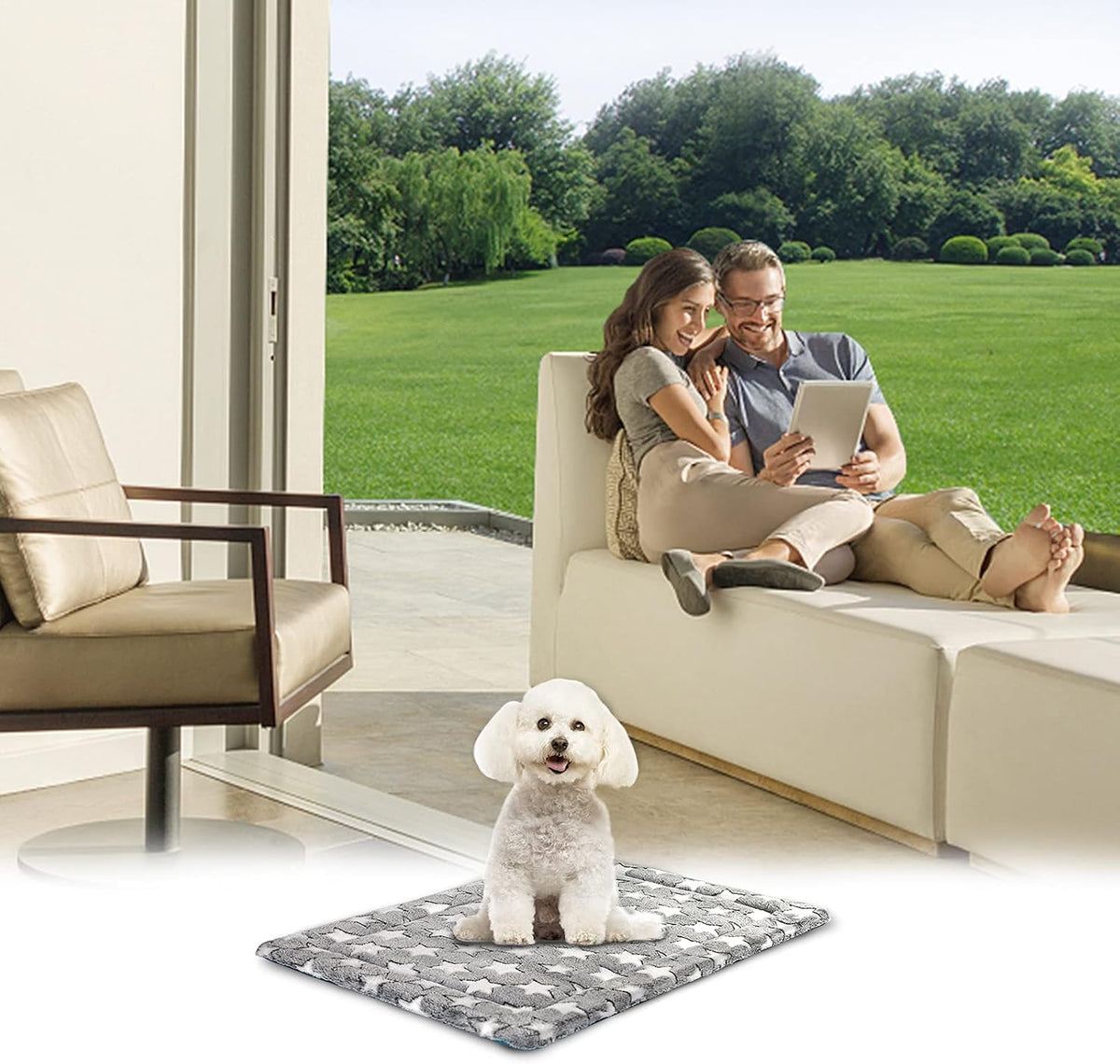 KROSER Fancy Crate Pad Bed Mat Reversible, Machine Washable - Small - image 4