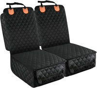 2 Pack Pet Car Seat Cover for Front Seat - black