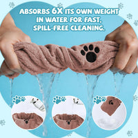 Puomue 2 Pack Microfiber Dog Towels for Drying Dogs - Brown / 40 x 23.6 inches - 2 Pack - image 4