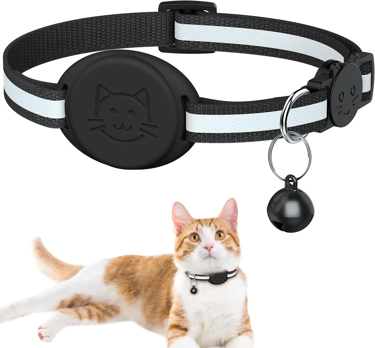 Upgrade Airtag Cat Collar - light black