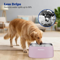 All Stainless Steel Dog Water Bowl No Spill - Pink / 4L - image 3