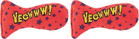 Yeowww! Catnip Stinkies Catnip Sardine Cat Toy, Dots - Red/Blue / Pack of 2