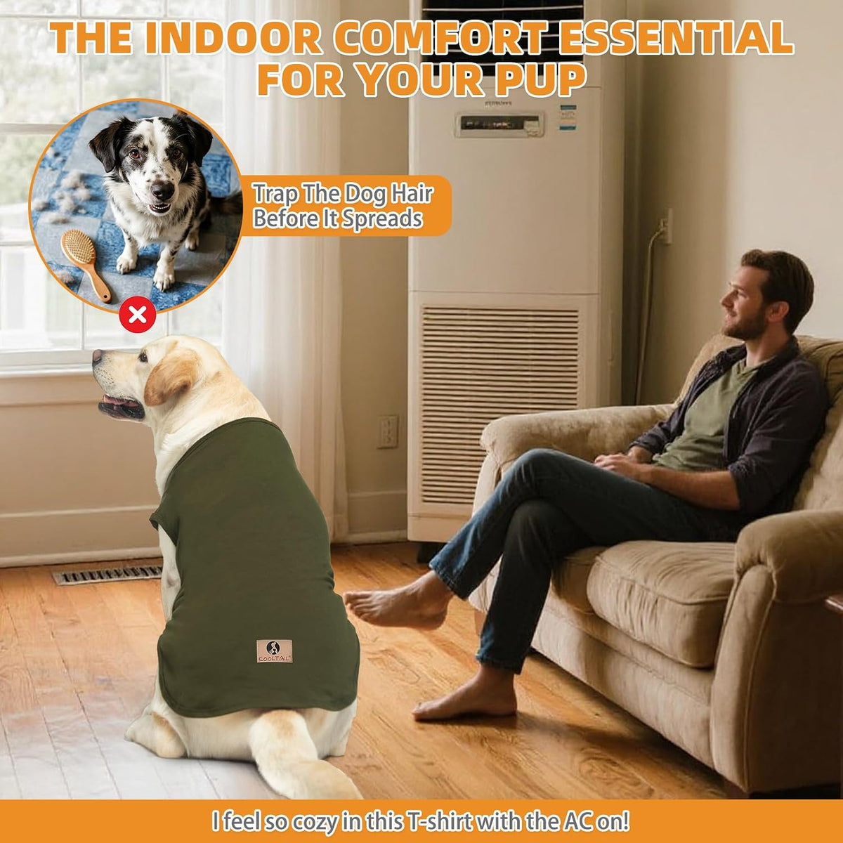 Halloween Dog Shirts for Large Dogs - Green & Light Green / XXX-Large(Chest 31", Back 25") - image 4