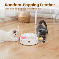 Potaroma Cat Toys 3in1 Automatic Interactive Kitten Toy - White - image 4