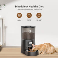 Automatic Cat Feeder: 4L Timed Cats Food Dispenser Programmable – Essentials for Cats - Black - image 3