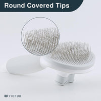 Cat Brush for Shedding, Self Cleaning Brush for Long & Short Hair Cats – Essentials for Cats - White - image 3