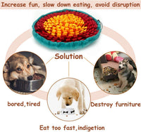Dog Snuffle-Mat Slow-Feeder-Bowl - Tricolor - image 2