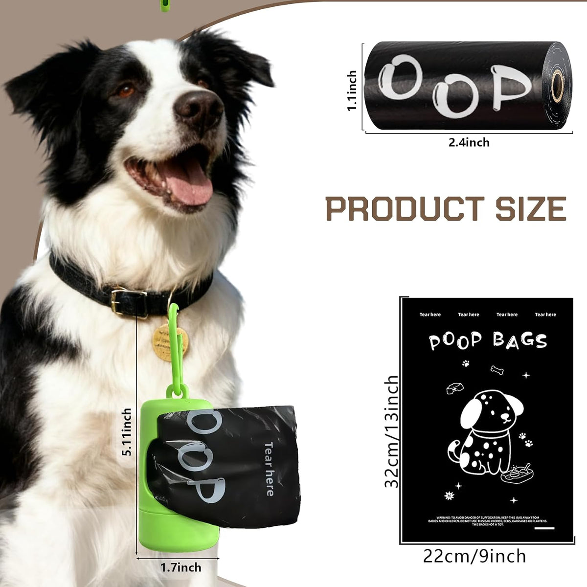 Cherry Blossom Scented Dog Poop Bags, 42 Rolls 630 counts - Black / 630 Count (Pack of 1) - image 2