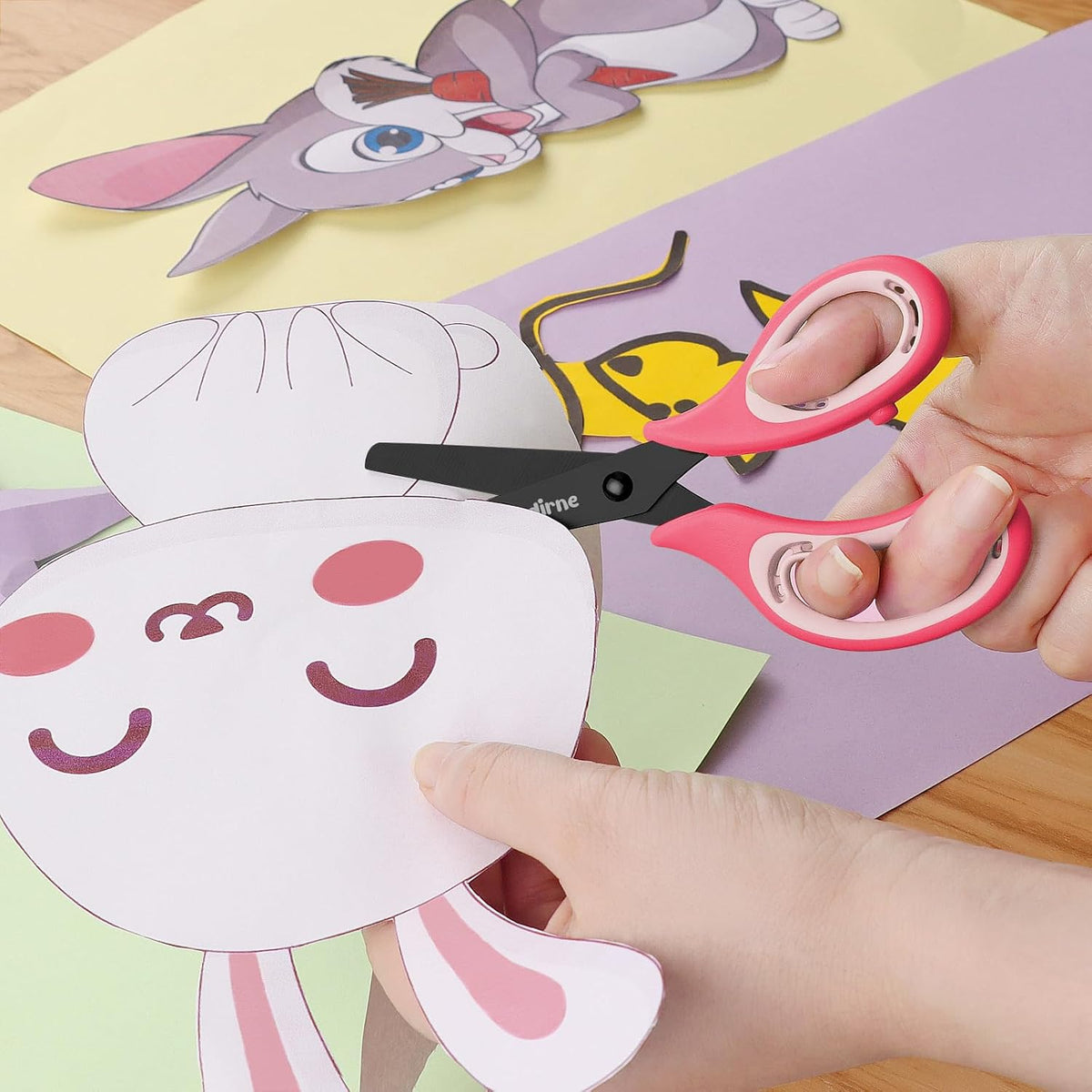 Asdirne blunt tip kids scissors, 13.5 cm, with stainless steel blades and soft grip handle - view 6