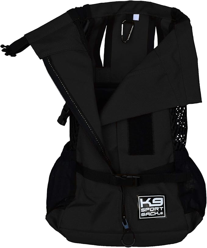 K9 Sport Sack | Adjustable Dog Carrier Backpack (Medium, Plus 2 - Jet Black)