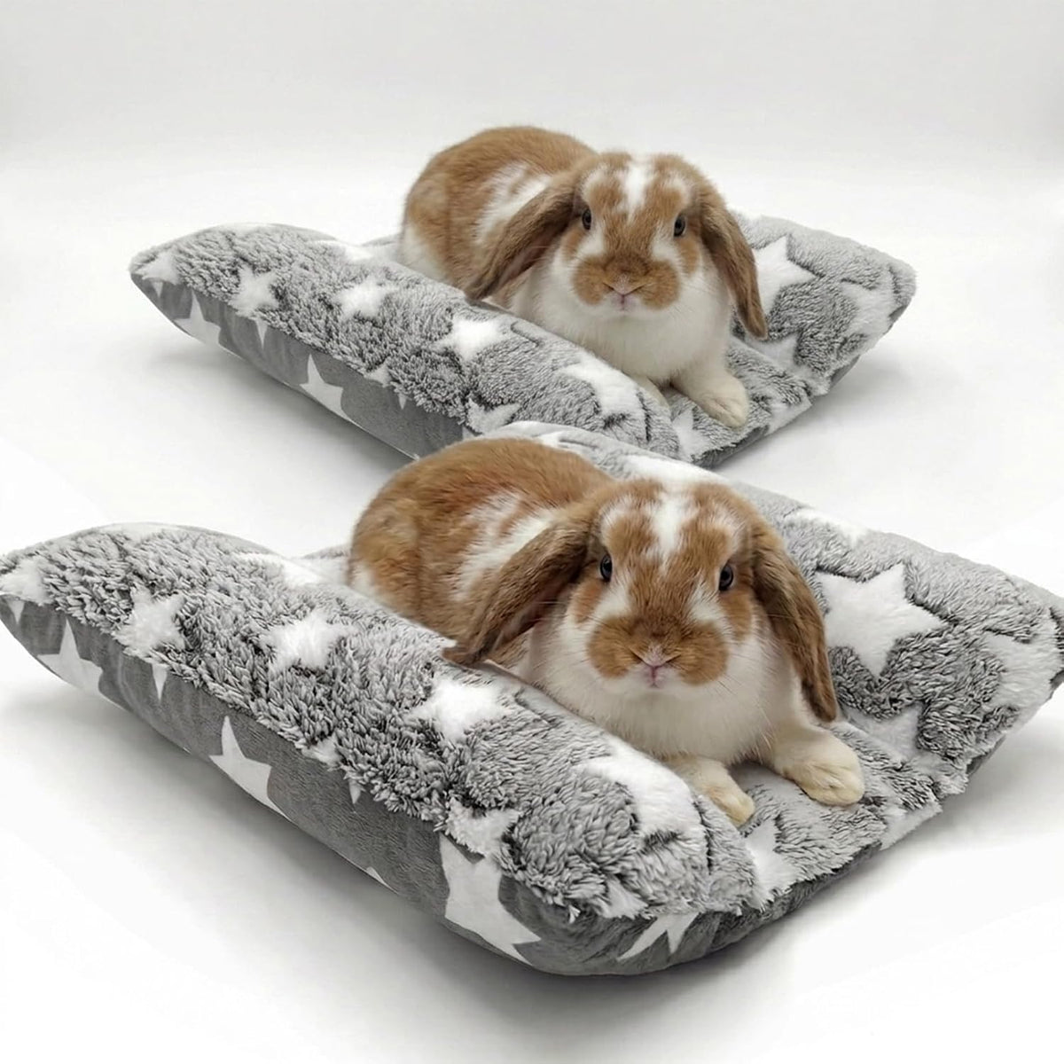16.5 X 18in Washable Soft Rabbit Bed - Gray+Gray