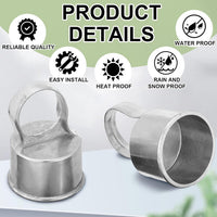 Therwen 12 pack aluminum chain link fence ring caps for 2-3/8 inch posts - view 38