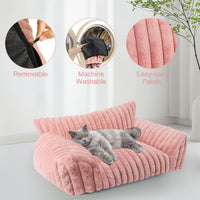 Cute Dog Couch for Medium Large Dogs, Dog Cat Couch Sofa - Medium(30x20x10") / Pink - image 4