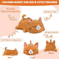 TOYSYM Weighted Stuffed Animals - Orange Cat / Large - image 4