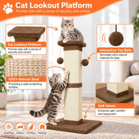 SOCATER Cat Scratching Post 33 Inch, Beige – Essentials for Cats - Brown - image 4