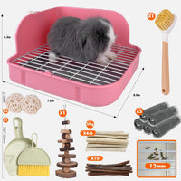 Rabbit Litter Box, Bunny Litter Box, Guinea Pig Potty Trained - Pink - image 2