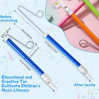 Boao 3 Pcs Slide Whistle Kid Toy, Blue, Yellow, Purple - 6 / Yellow, Purple, Blue, Pink, Orange, Green - image 2