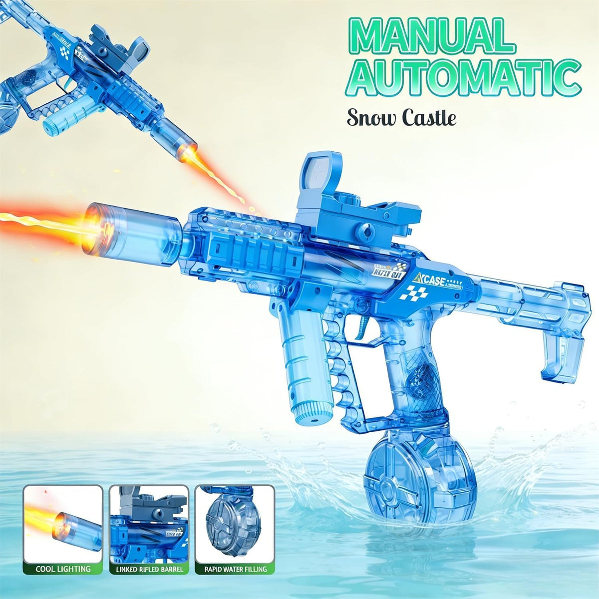 BESIBY electric water gun with transforming body, flashing lights and 400ML tank - view 25