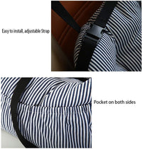 BLOBLO Dog Car Seat Pet Booster Seat Pet Travel Safety Dog Bed - Coffee Stripe - image 3
