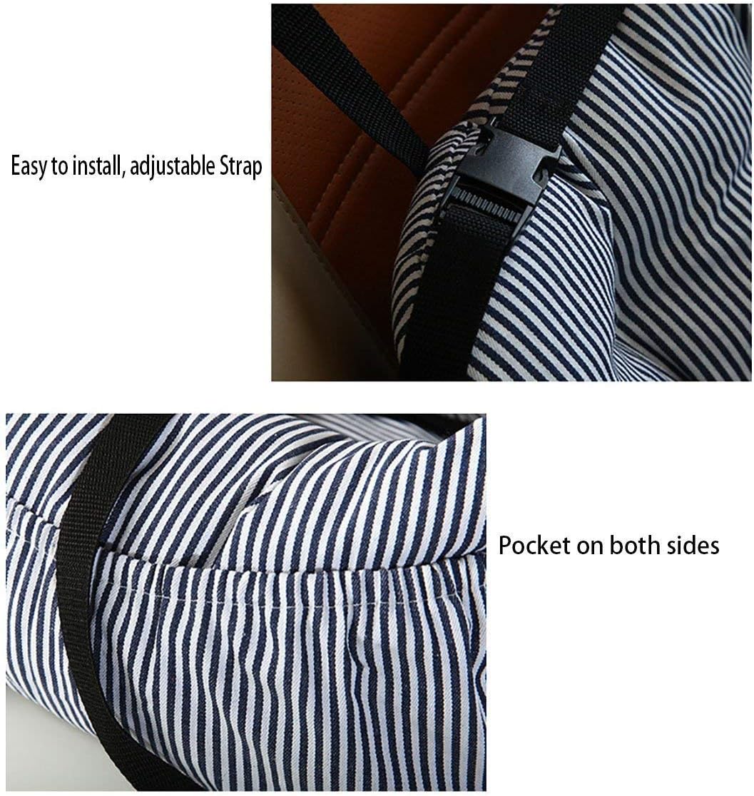 BLOBLO Dog Car Seat Pet Booster Seat Pet Travel Safety Dog Bed - Coffee Stripe - image 3