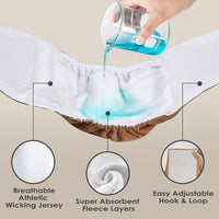 Wegreeco Washable Male Dog Belly Band - Large / Blue Gray Coffee - image 3