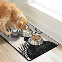 Dog Food Mats for Floors, Absorbent Dog Bowl Mat for Food and Water Dispenser Mat, Quick Dry Cat - Boho White / M(16"×24") - image 2