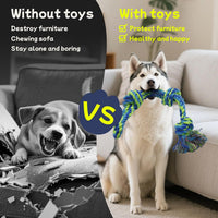 Rocfish [4 Pack] Dog Rope Toys for Aggressive Chewers - Multicolour / 5 Pack - Dog Rope - image 4