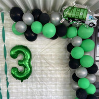 Checkered Number Balloon 1 - Dark Green / Number 2 - image 4