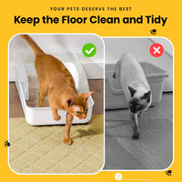 Conlun Cat Litter Mat Litter Trapping Mat - Beige / Small (24" x 17") - image 4
