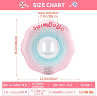 Inflatable Baby Swimming Float with Safety Seat Fun Swimming Pool - Pink Mermaid - image 4