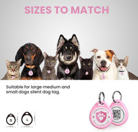 QR Code Cat Tags Personalized Small, Real-time Alerts, Pink – Essentials for Cats - 1 Pack Pink / Small-1"*1.2'' - image 3