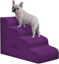 4 Step Dog Stairs Pet Ramp for High Beds, Sofas and Cars – Essentials for Dogs - Purple / 4.0 / 4-Step 20"H