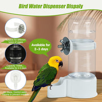 2 Pack Automatic Bird Cage Water Dispenser - White / 2PCS Water Dispenser - image 4