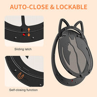 Cat Door for Screen Door, Lockable Magnetic Flap - Small - image 2