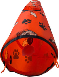 NFL Philadelphia Eagles Cat Tunnel Tube Toy with Plush Football - Denver Broncos - image 4