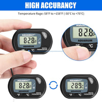 AQUANEAT Aquarium Thermometer, Fish Tank Thermometer - 3 Packs - image 2