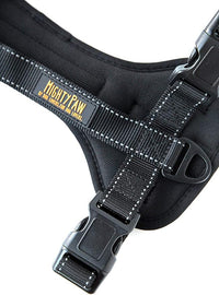 Mighty Paw Dog Car Harness - Vehicle Safety Gear - 2 Leash Attachment - Adjustable Straps - Reflective Stitching - Soft Padding - Standard Harness Functionality - No Pull Front Leash Attachment - S