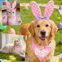 Halloween Dog Bandanas with No Tricks Sign - Easter Cute Lettering / X-Large - image 3