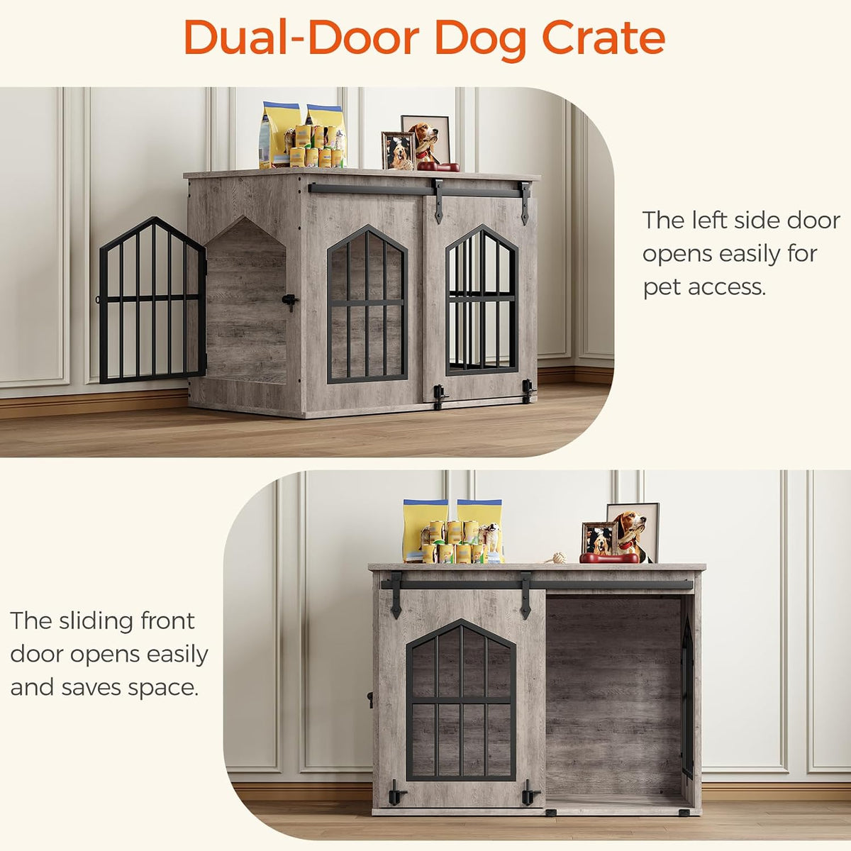 MAHANCRIS Dog Crate Furniture - Greige - image 4